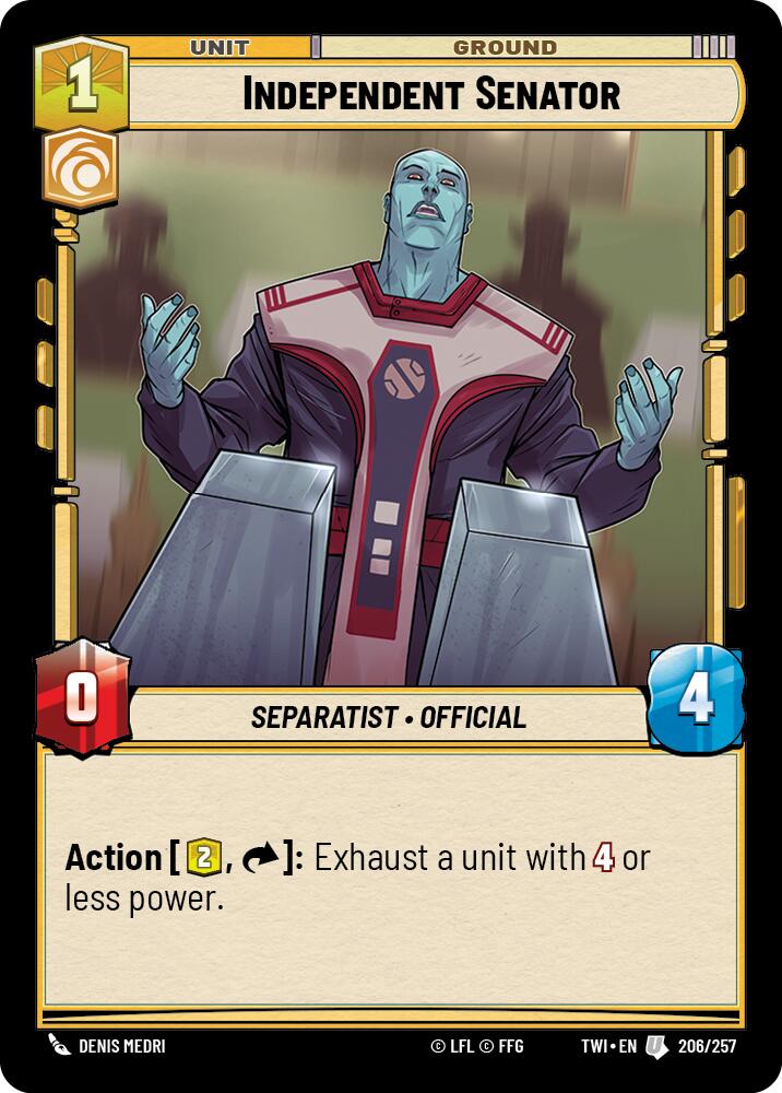 Independent Senator (206/257) (206/257) [Twilight of the Republic] | Odin's Place