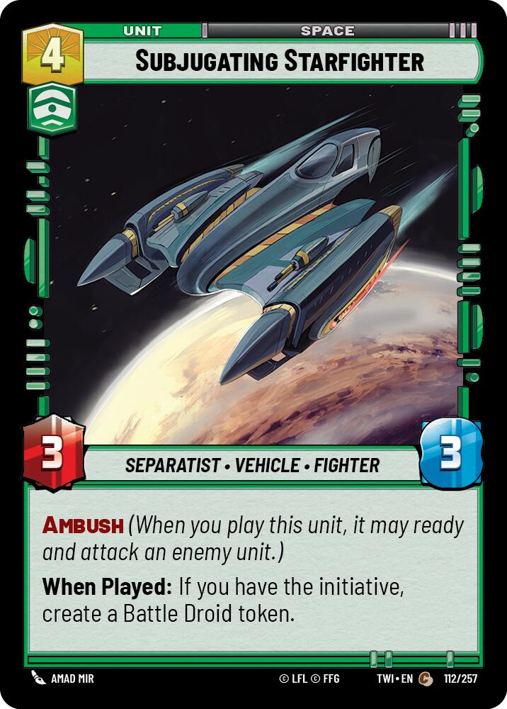 Subjugating Starfighter (112/257) (112/257) [Twilight of the Republic] | Odin's Place