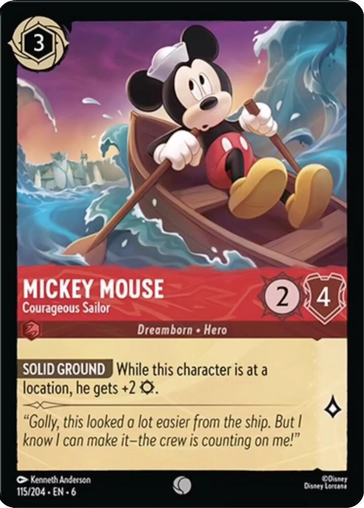 Mickey Mouse - Courageous Sailor (115/204) [Azurite Sea] | Odin's Place