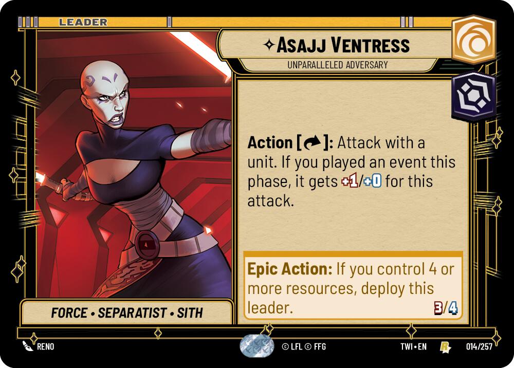 Asajj Ventress - Unparalleled Adversary (014/257) (014/257) [Twilight of the Republic] | Odin's Place