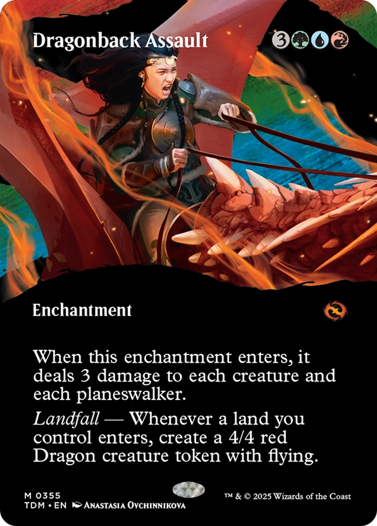 Dragonback Assault (Borderless) [Tarkir: Dragonstorm] | Odin's Place
