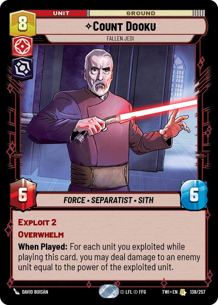 Count Dooku - Fallen Jedi (138/257) (138/257) [Twilight of the Republic] | Odin's Place