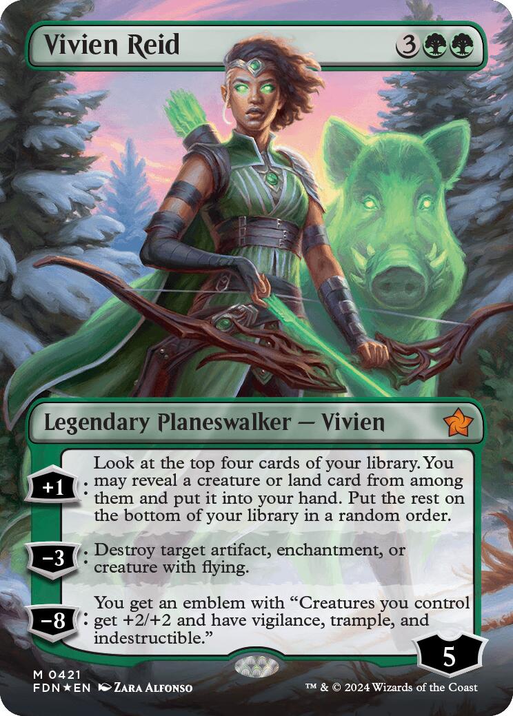 Vivien Reid (Borderless) (Mana Foil) [Foundations] | Odin's Place