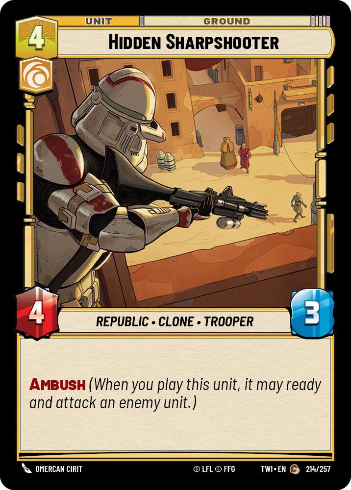 Hidden Sharpshooter (214/257) (214/257) [Twilight of the Republic] | Odin's Place