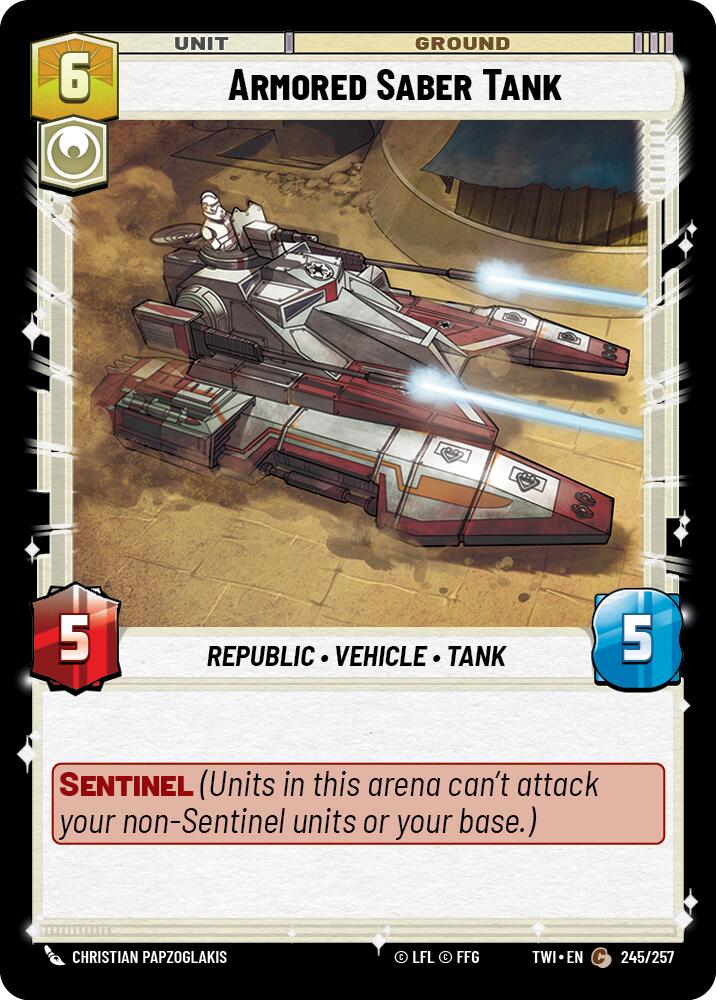 Armored Saber Tank (245/257) (245/257) [Twilight of the Republic] | Odin's Place
