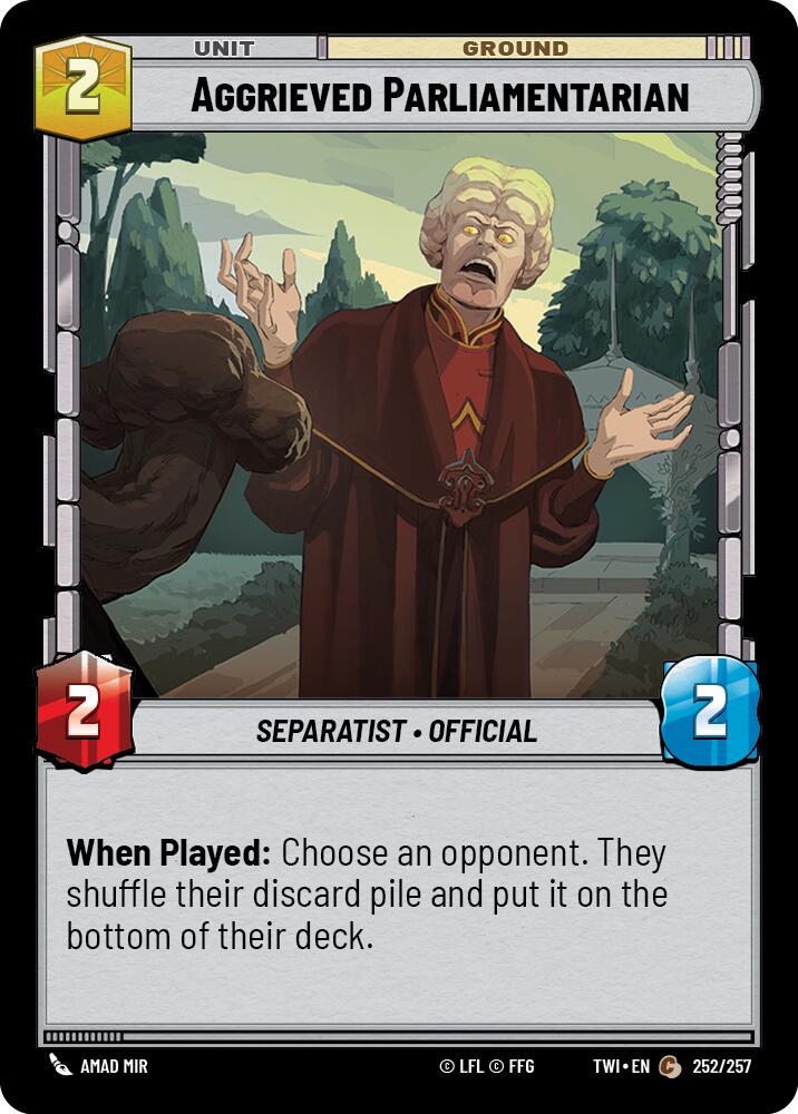 Aggrieved Parliamentarian (252/257) (252/257) [Twilight of the Republic] | Odin's Place