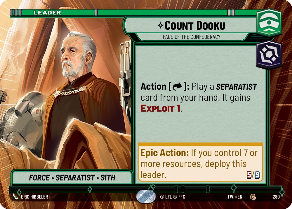 Count Dooku - Face of the Confederacy (280) (Hyperspace) (280) [Twilight of the Republic] | Odin's Place