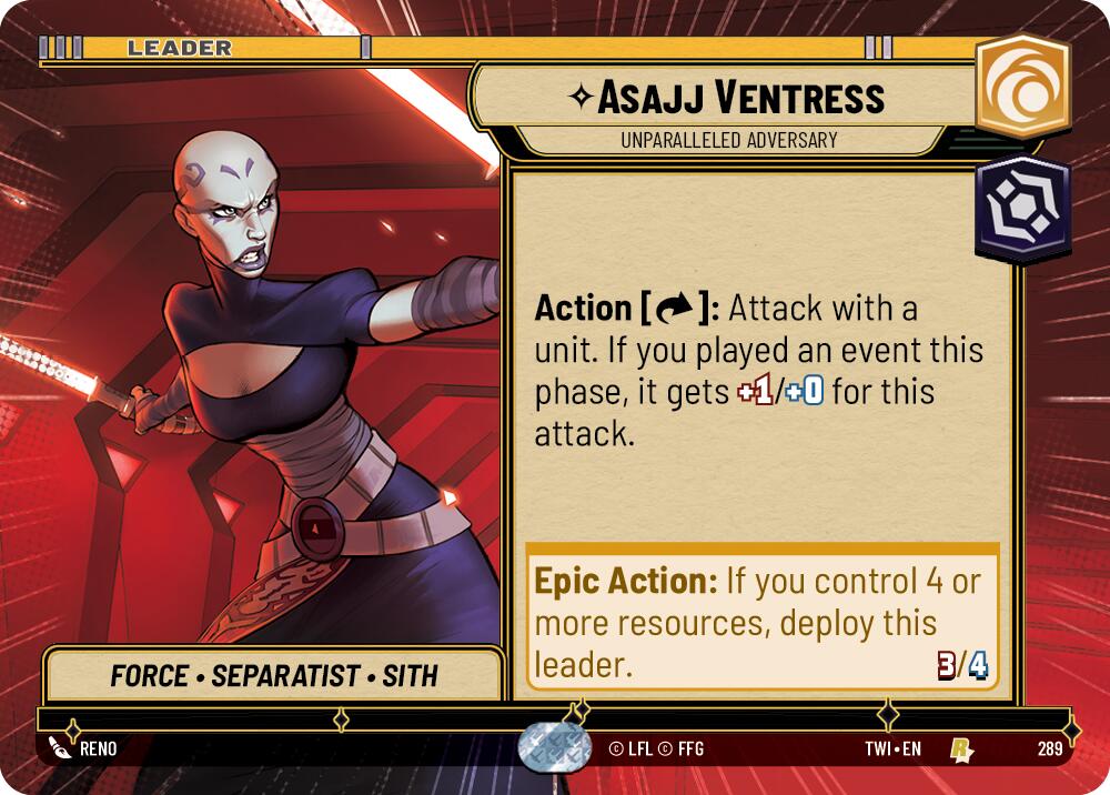Asajj Ventress - Unparalleled Adversary (289) (Hyperspace) (289) [Twilight of the Republic] | Odin's Place