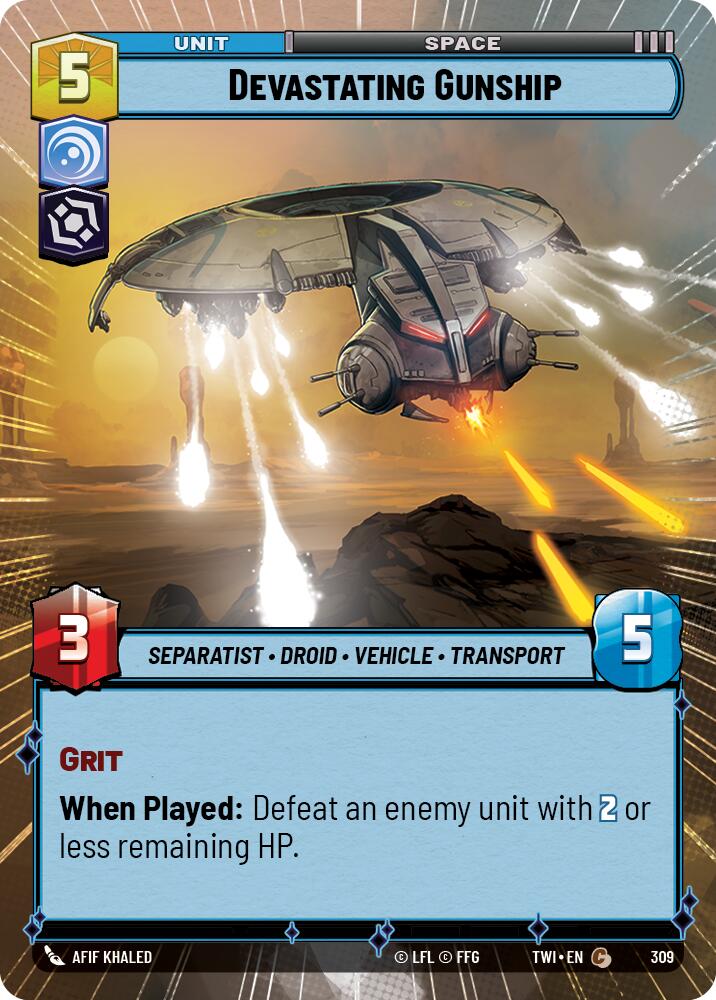 Devastating Gunship (309) (Hyperspace) (309) [Twilight of the Republic] | Odin's Place