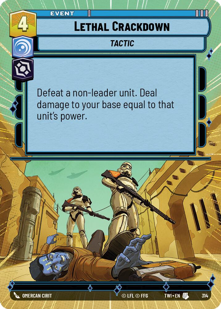 Lethal Crackdown (314) (Hyperspace) (314) [Twilight of the Republic] | Odin's Place
