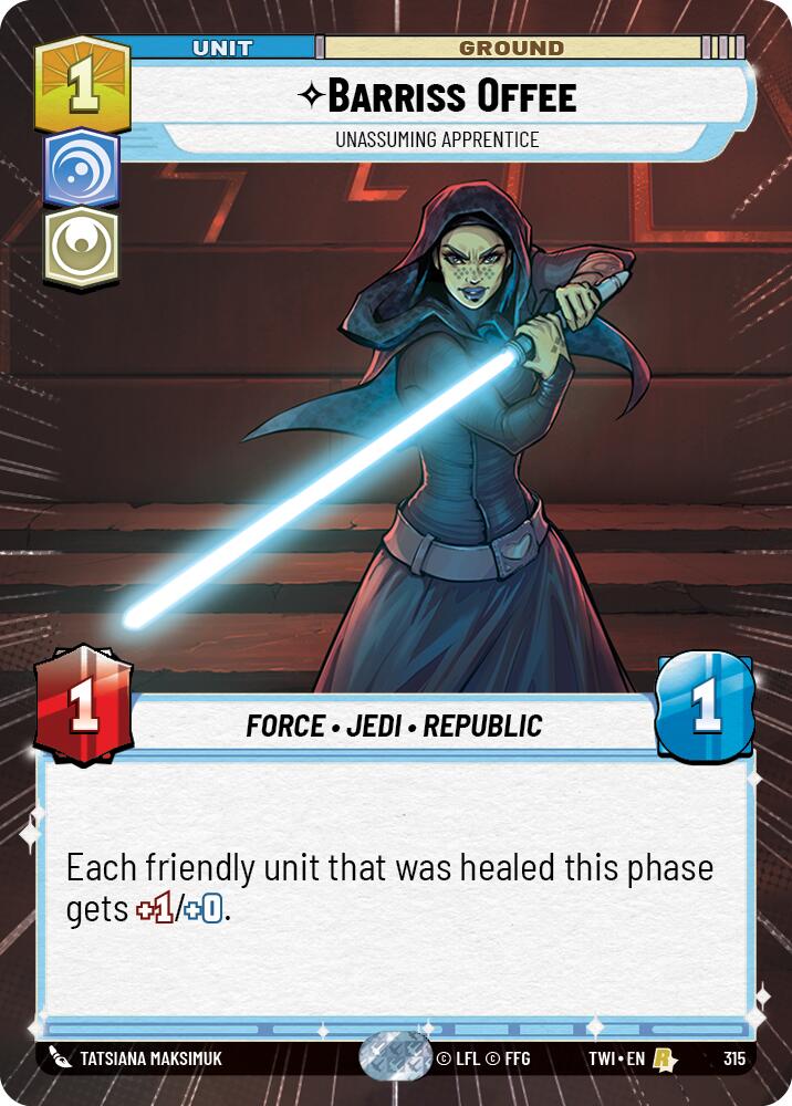 Barriss Offee - Unassuming Apprentice (315) (Hyperspace) (315) [Twilight of the Republic] | Odin's Place
