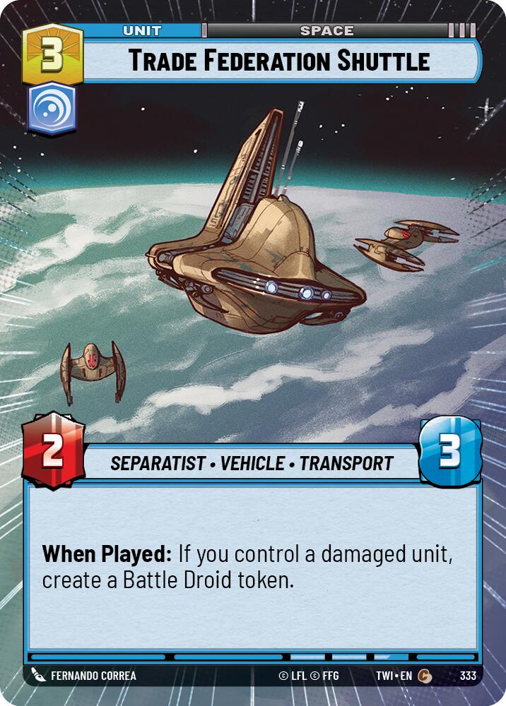 Trade Federation Shuttle (333) (Hyperspace) (333) [Twilight of the Republic] | Odin's Place