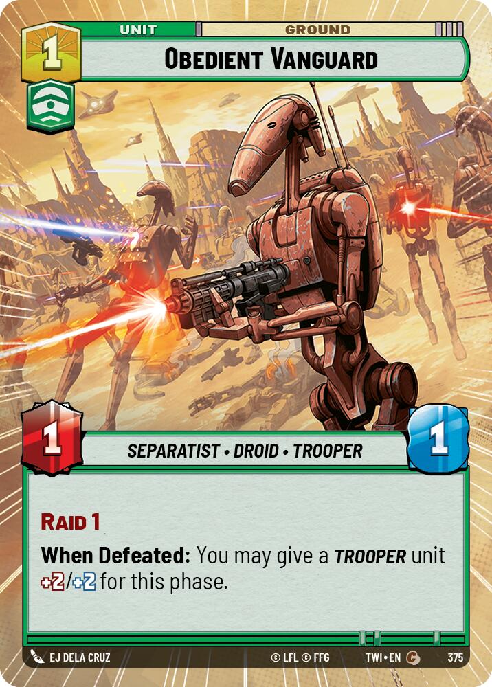 Obedient Vanguard (375) (Hyperspace) (375) [Twilight of the Republic] | Odin's Place