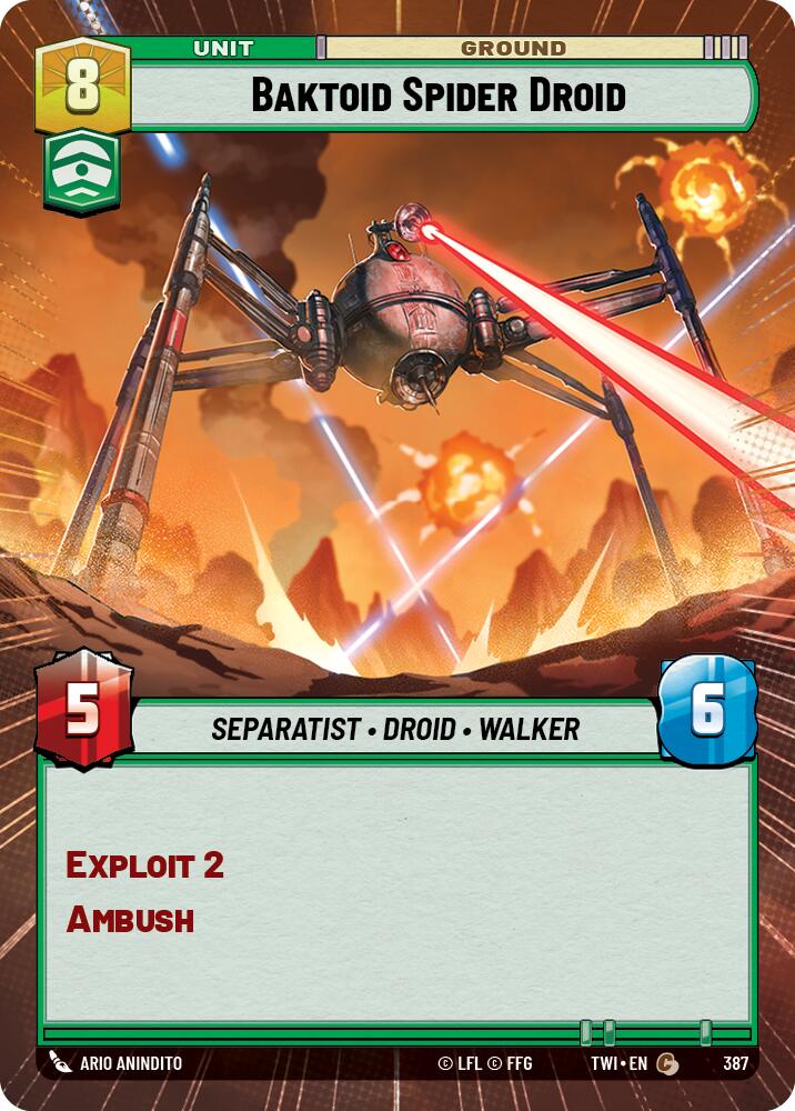 Baktoid Spider Droid (387) (Hyperspace) (387) [Twilight of the Republic] | Odin's Place