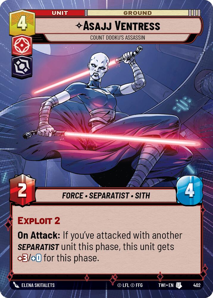 Asajj Ventress - Count Dooku's Assassin (402) (Hyperspace) (402) [Twilight of the Republic] | Odin's Place