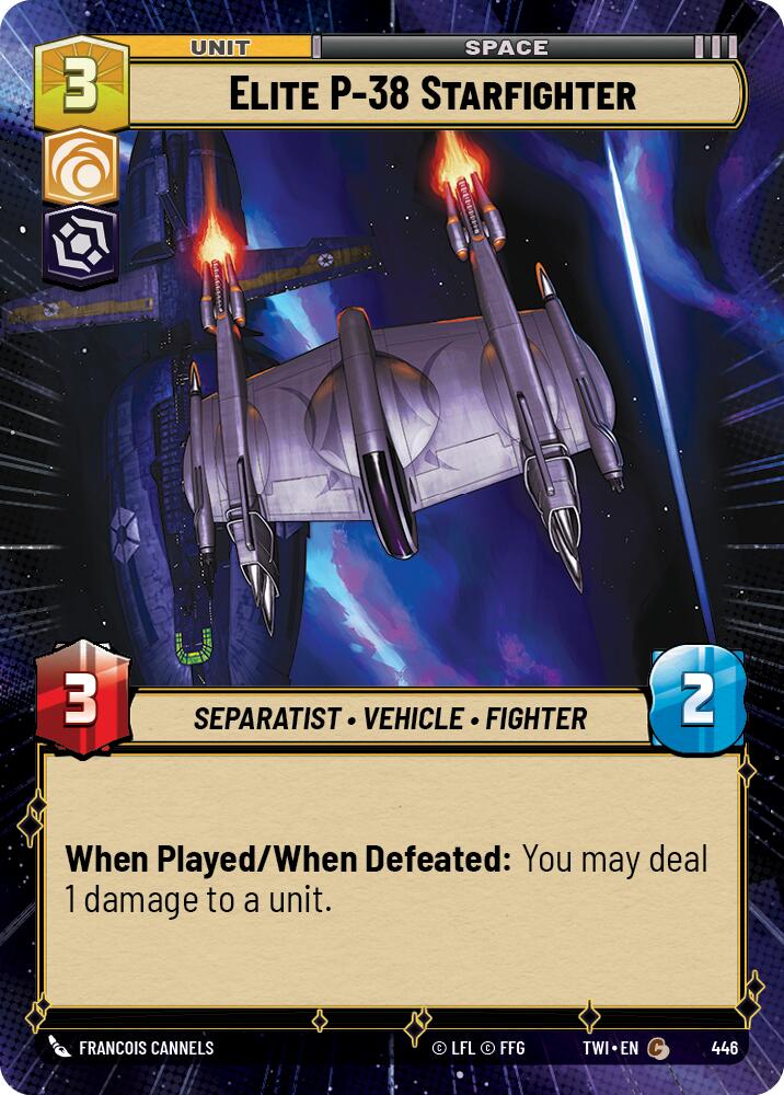 Elite P-38 Starfighter (446) (Hyperspace) (446) [Twilight of the Republic] | Odin's Place