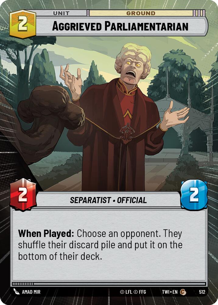 Aggrieved Parliamentarian (512) (Hyperspace) (512) [Twilight of the Republic] | Odin's Place