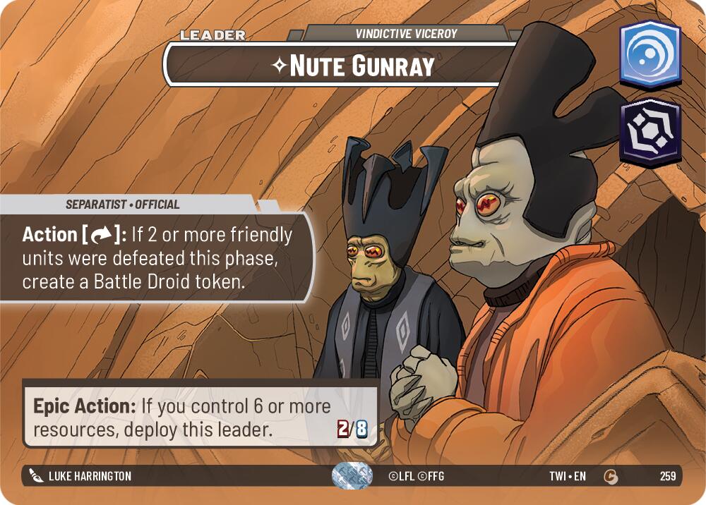 Nute Gunray - Vindictive Viceroy (259) (Showcase) (259) [Twilight of the Republic] | Odin's Place