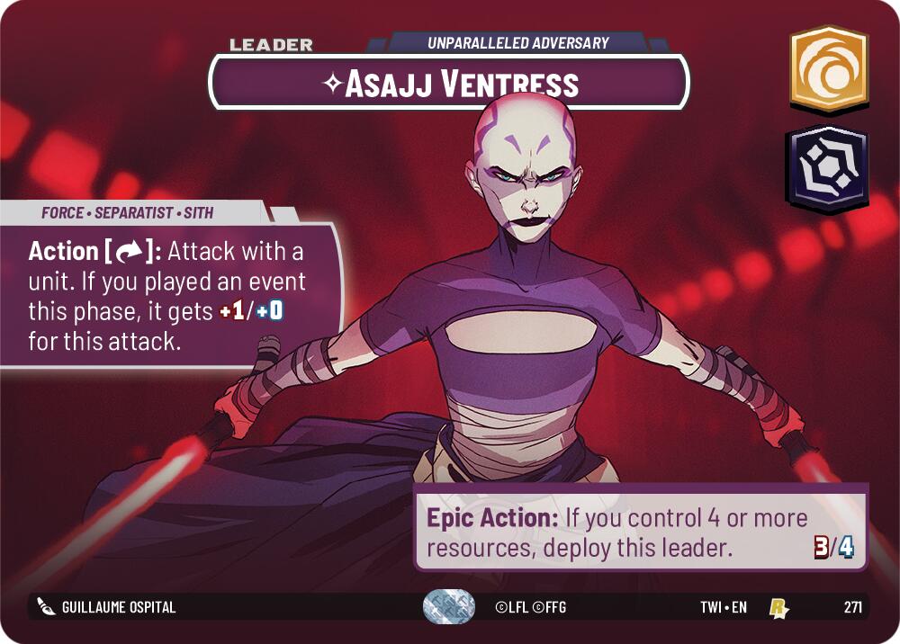 Asajj Ventress - Unparalleled Adversary (271) (Showcase) (271) [Twilight of the Republic] | Odin's Place