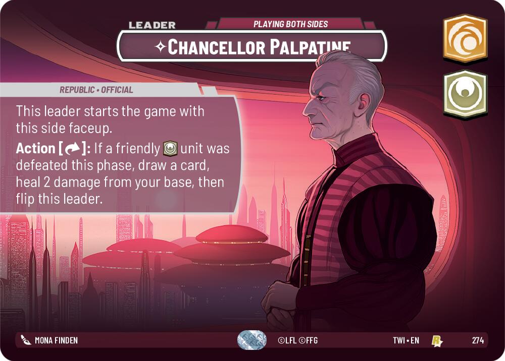 Chancellor Palpatine - Playing Both Sides (274) (Showcase) (274) [Twilight of the Republic] | Odin's Place
