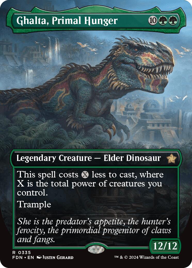 Ghalta, Primal Hunger (Borderless) [Foundations] | Odin's Place