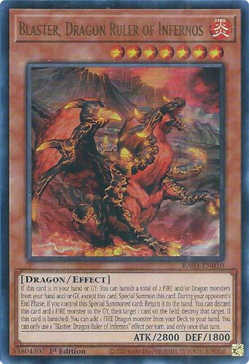 Blaster, Dragon Ruler of Infernos (UR) [RA03-EN010] Ultra Rare | Odin's Place