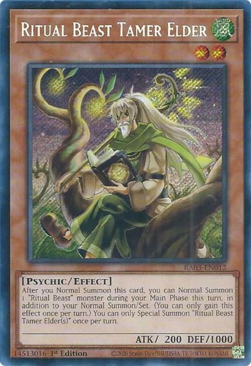 Ritual Beast Tamer Elder (Secret Rare) [RA03-EN012] Secret Rare | Odin's Place