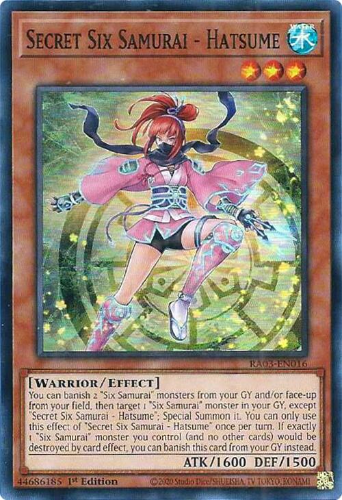 Secret Six Samurai - Hatsume [RA03-EN016] Super Rare | Odin's Place