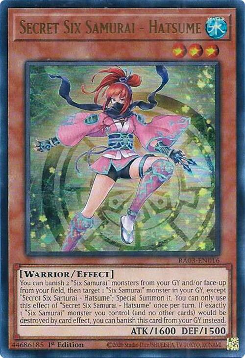 Secret Six Samurai - Hatsume (UR) [RA03-EN016] Ultra Rare | Odin's Place