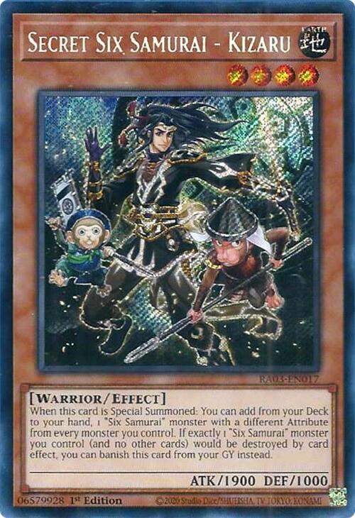 Secret Six Samurai - Kizaru (Secret Rare) [RA03-EN017] Secret Rare | Odin's Place