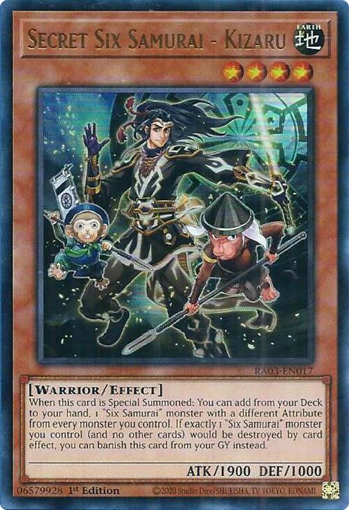 Secret Six Samurai - Kizaru (UR) [RA03-EN017] Ultra Rare | Odin's Place