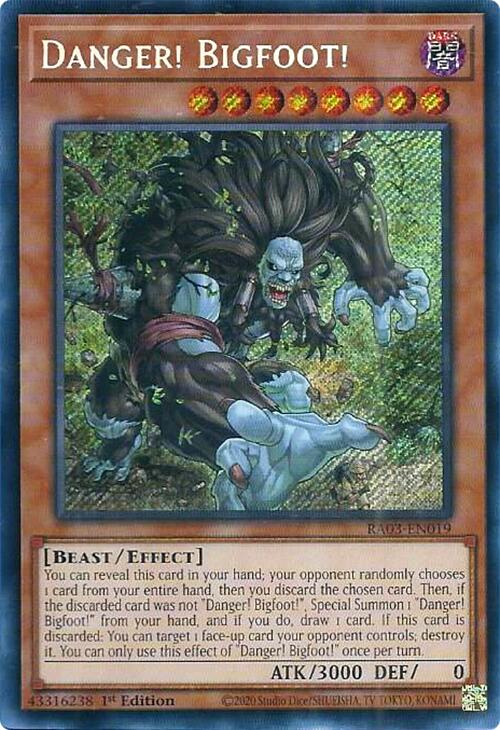 Danger! Bigfoot! (Secret Rare) [RA03-EN019] Secret Rare | Odin's Place