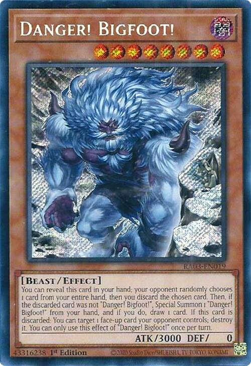 Danger! Bigfoot! (Alternate Art) (Secret Rare) [RA03-EN019] Secret Rare | Odin's Place