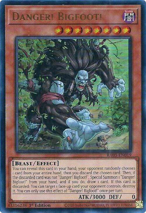 Danger! Bigfoot! (UR) [RA03-EN019] Ultra Rare | Odin's Place