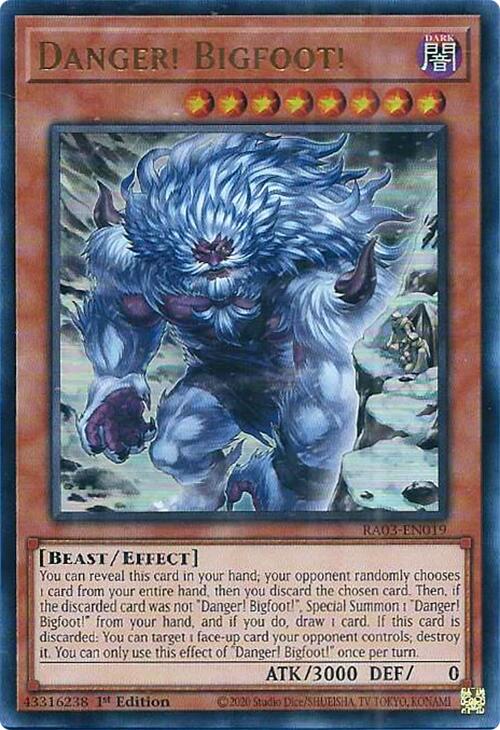 Danger! Bigfoot! (Alternate Art) (UR) [RA03-EN019] Ultra Rare | Odin's Place