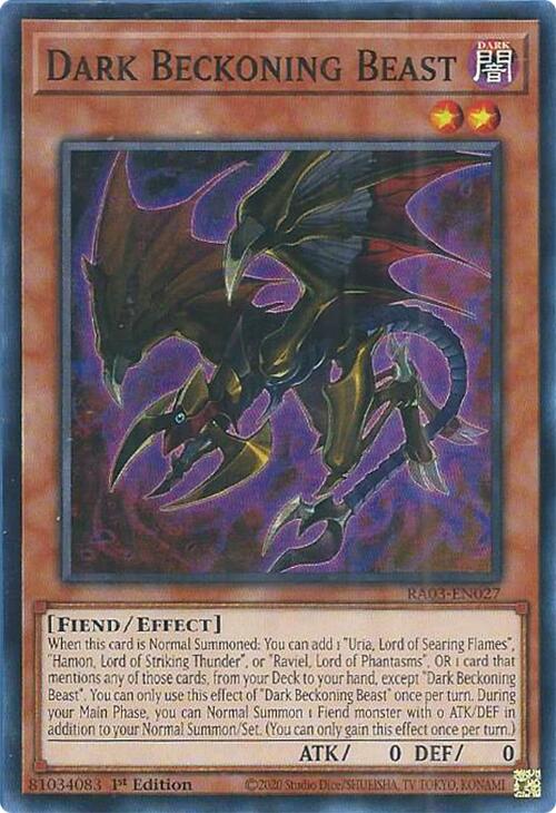 Dark Beckoning Beast [RA03-EN027] Super Rare | Odin's Place