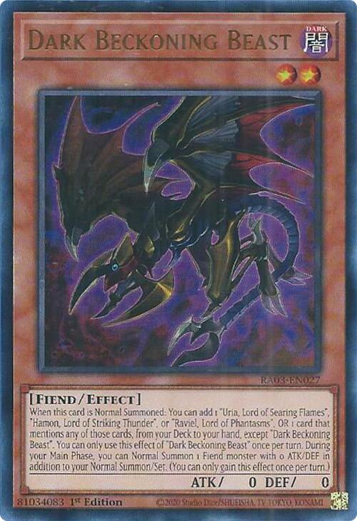 Dark Beckoning Beast (UR) [RA03-EN027] Ultra Rare | Odin's Place