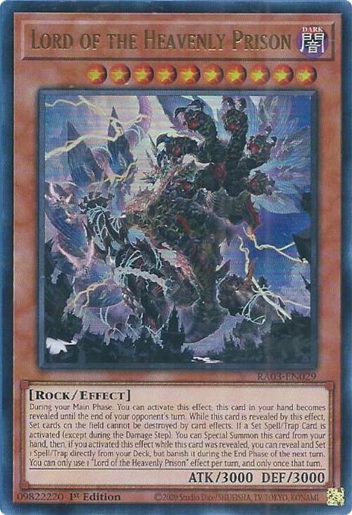 Lord of the Heavenly Prison (UR) [RA03-EN029] Ultra Rare | Odin's Place