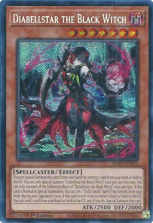 Diabellstar the Black Witch (Secret Rare) [RA03-EN032] Secret Rare | Odin's Place