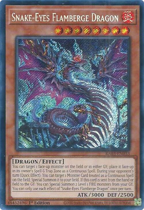 Snake-Eyes Flamberge Dragon (Secret Rare) [RA03-EN033] Secret Rare | Odin's Place