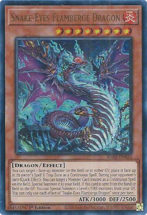 Snake-Eyes Flamberge Dragon (UR) [RA03-EN033] Ultra Rare | Odin's Place