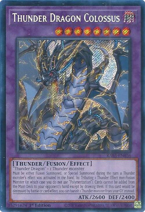 Thunder Dragon Colossus (Secret Rare) [RA03-EN036] Secret Rare | Odin's Place