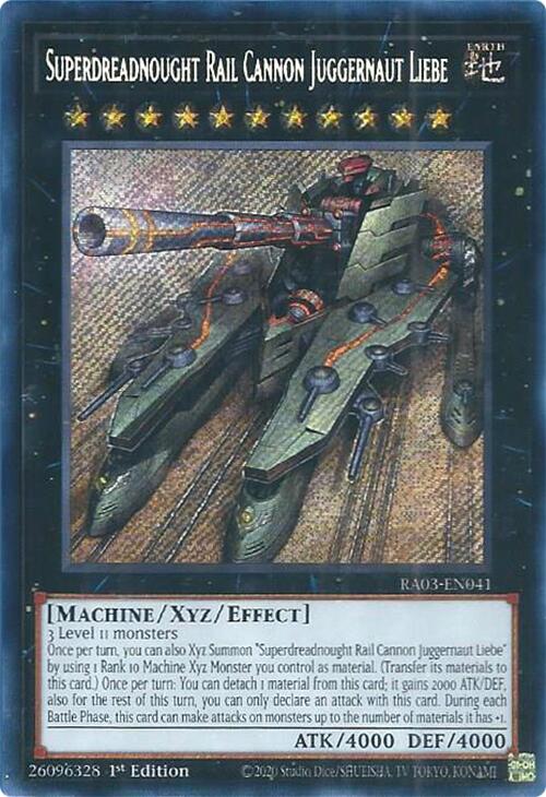 Superdreadnought Rail Cannon Juggernaut Liebe (Secret Rare) [RA03-EN041] Secret Rare | Odin's Place