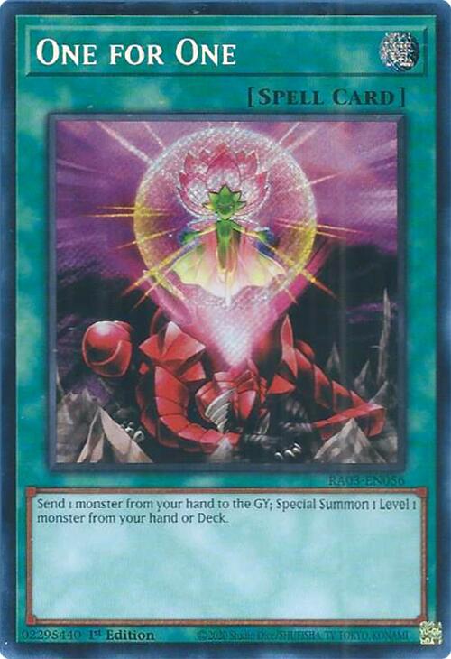 One for One (Secret Rare) [RA03-EN056] Secret Rare | Odin's Place