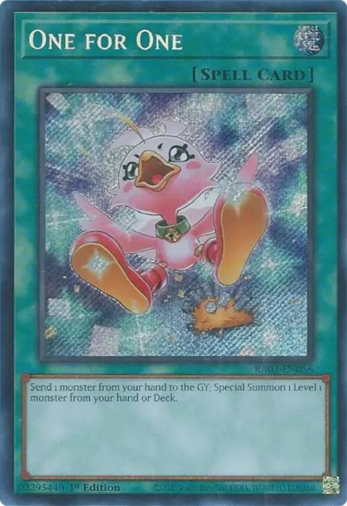 One for One (Alternate Art) (Secret Rare) [RA03-EN056] Secret Rare | Odin's Place