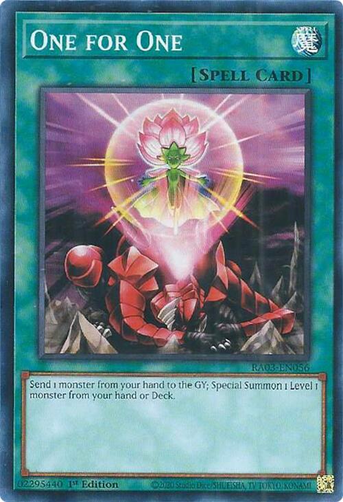 One for One [RA03-EN056] Super Rare | Odin's Place