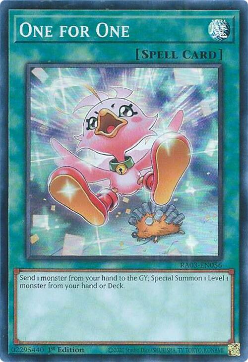 One for One (Alternate Art) [RA03-EN056] Super Rare | Odin's Place