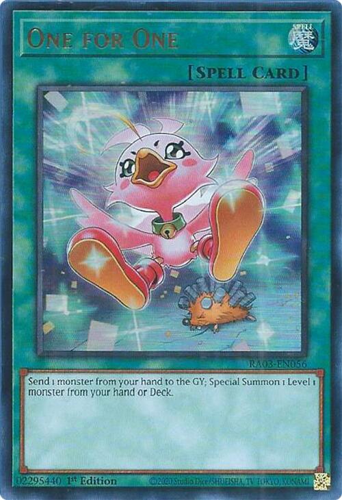 One for One (Alternate Art) (UR) [RA03-EN056] Ultra Rare | Odin's Place