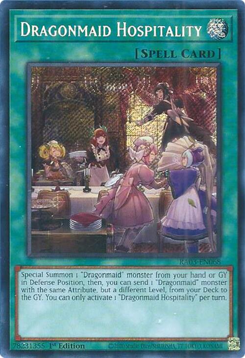 Dragonmaid Hospitality (Secret Rare) [RA03-EN068] Secret Rare | Odin's Place