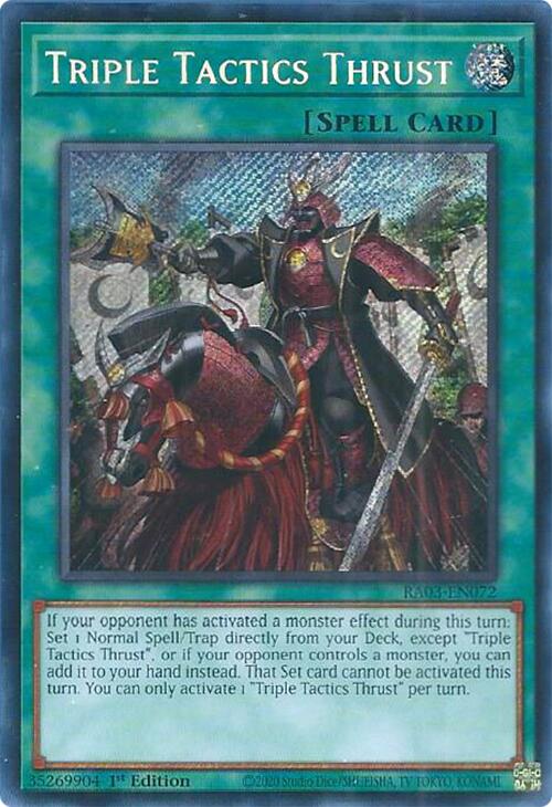 Triple Tactics Thrust (Secret Rare) [RA03-EN072] Secret Rare | Odin's Place